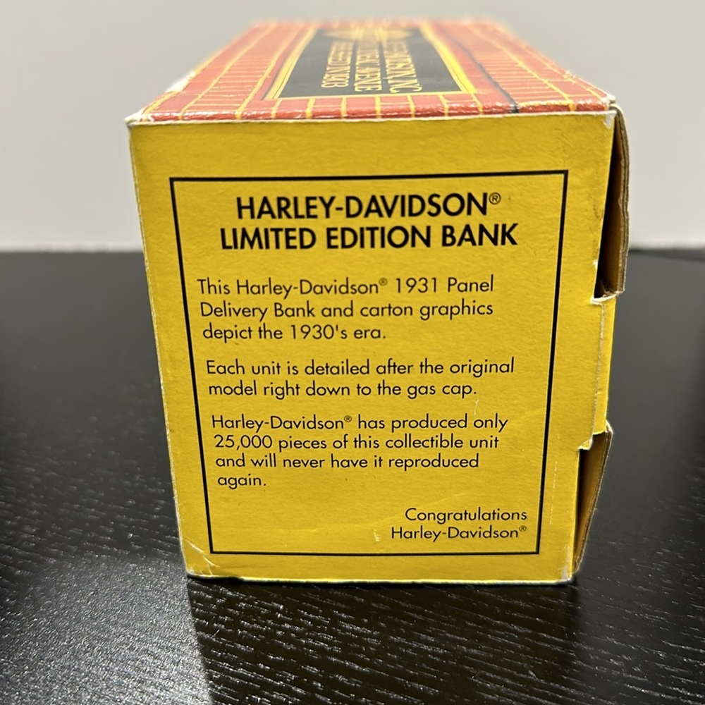 Vintage Limited Edition Harley-Davidson Die Cast Metal Car Coin Bank - Picture 3 of 8
